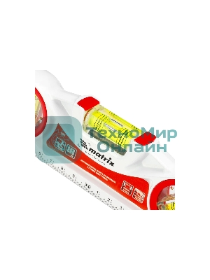 Уровень алюминиевый Matrix литой, фрезерованный, 3 глазка, две ударные площадки, 600 мм