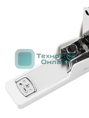 Степлер Deli ENS084 Nusign 24/6 26/6 (20 листов) белый, 100 скоб, коробка