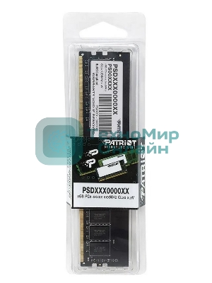 Оперативная память Patriot Signature, DDR4, 8Gb (1x8 Gb), 2666 MHz, CL19, DIMM