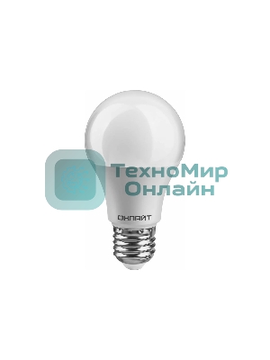 Лампа светодиодная ОНЛАЙТ 61140 OLL-A60-10-230-6.5K-E27 грушевидная