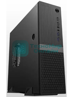 Компьютерный корпус Foxline FL-211-TFX300S с блоком питания 300Вт, mATX case, black, w/PSU TFX 300W, w/2xUSB2.0+2xUSB3.0, w/pwr cord, w/8cm FAN