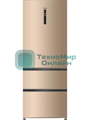Холодильник Haier A4F742CGGU1 золотистый трехкамерный 277/129л морозилка снизу, No Frost