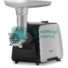 Мясорубка электрическая Vitek VT-3646 серебристый, 2000 Вт, 1.8 кг/мин, реверс, защита от перегрузки, насадки - 6