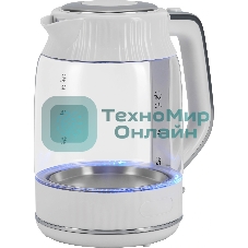Чайник электрический Vitek VT-WK1059 1.7л. 2200Вт белый корпус: стекло/пластик