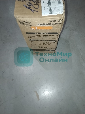 (Поврежденная упаковка) Набор для влажной уборки HP-MB08P Happy Panda с ведром с механизмом отжатия и насадкой персиковый