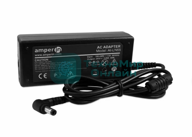 Блок питания (сетевой адаптер) Amperin AI-LN65C для ноутбуков Lenovo 20V 3.25A, Type-C