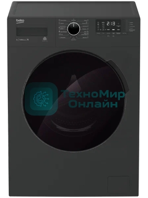 Стиральная машина Beko WSPE7612A антрацит, загрузка фронтальная 7 кг, 1200 об/мин., класс: А