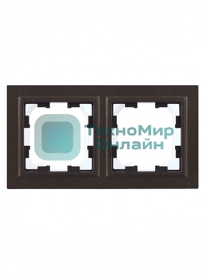 Рамка 2-местная IEK BRITE РУ-2-БрТБ-44 IP44 темная бронза