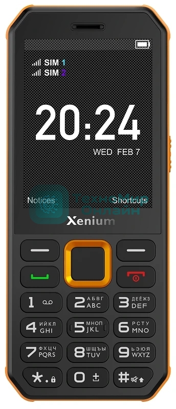Мобильный телефон Xenium X300 черный/оранжевый