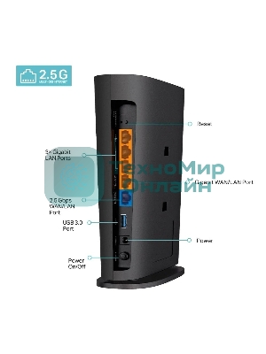 Двухдиапазонный роутер Wi-Fi 6 TP-Link Archer AX80 AX6000 с портом 2,5 Гбит/с