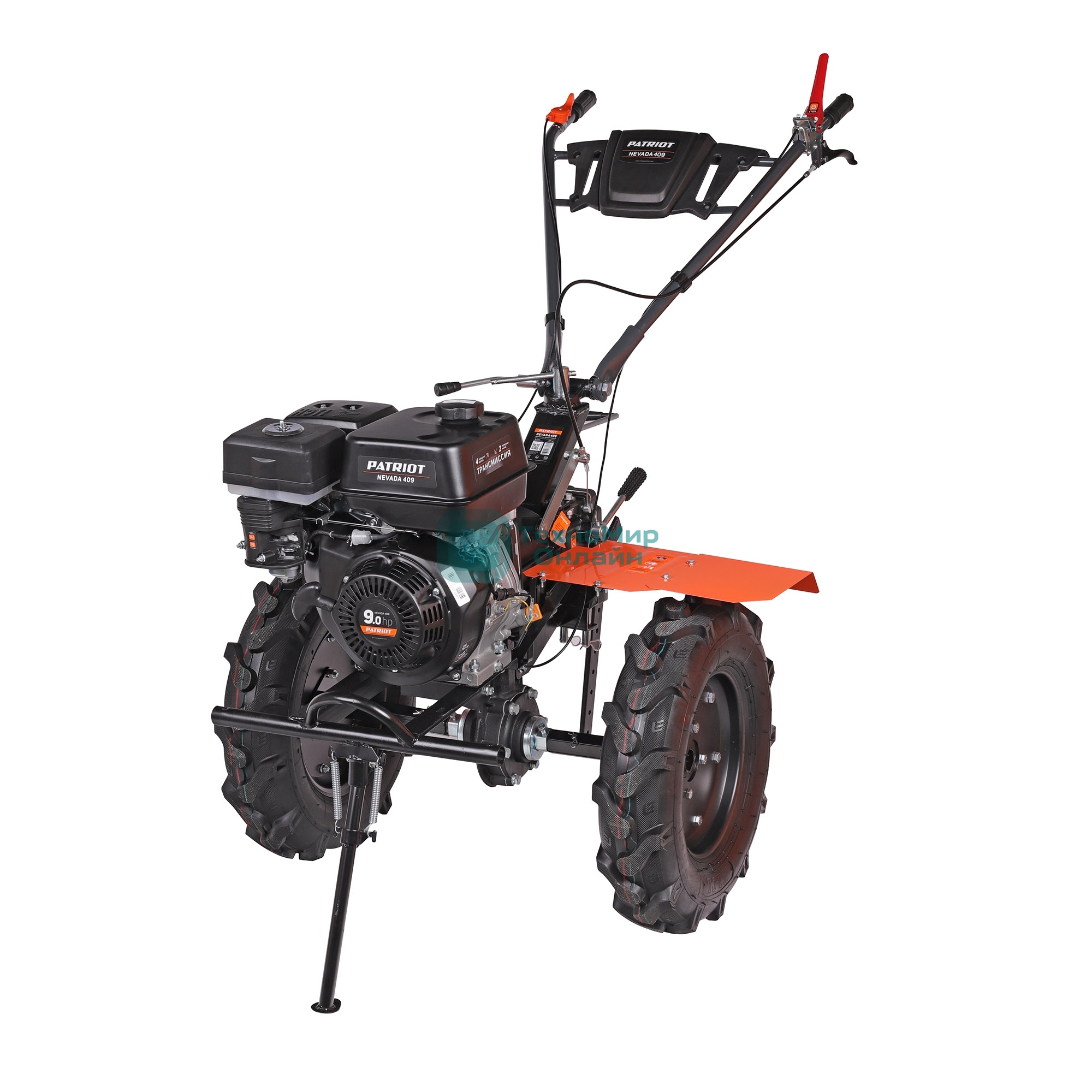 Мотоблок бензиновый PATRIOT Nevada 409; 9,0 л,с;коробка передач: 4 вперед+ 2 назад