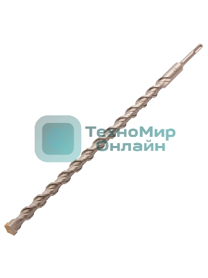 Бур по бетону Denzel двойная спираль, Cobalt W-tip, 22x460 мм, SDS PLUS