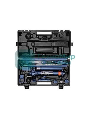 Растяжка гидравлическая Stels 51355 10 т, набор из 17 предметов, 7 сменных насадок, в пласт. кейсе