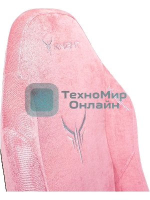 Кресло Knight N1 Fabric розовый, велюр, 120 кг, механизм качания