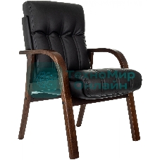 Кресло Бюрократ T-9932W-CF-Eco черный, экокожа