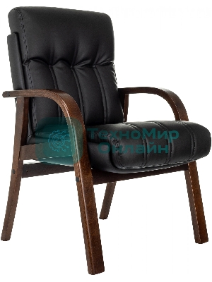 Кресло Бюрократ T-9932W-CF-Eco черный, экокожа