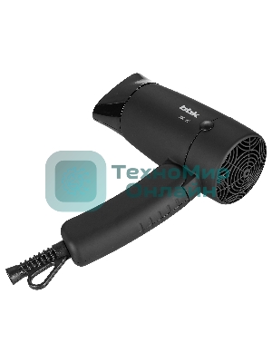 Фен BBK BHD0801 черный, 1000 Вт, компактный