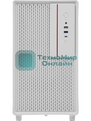 Компьютерный корпус Accord M3301 белый без БП mATX 1xUSB 2.0 1xUSB 3.0 1xUSB3.1 audio bott PSU