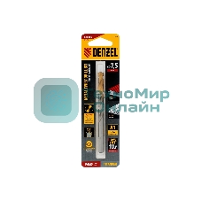 Сверло спиральное по металлу Denzel 7,5 x 109мм, Р6М5, Golden Tip
