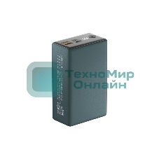 Портативный аккумулятор OLMIO QX-30, 30000mAh, 22.5W, QuickCharge3.0/PowerDelivery, LCD, темно-зеленый