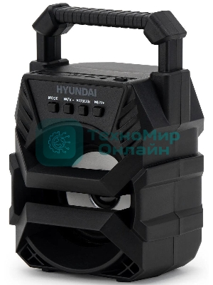 Колонка портативная Hyundai H-PS1000 черный 9 Вт 1.0 BT/USB 10м 500mAh