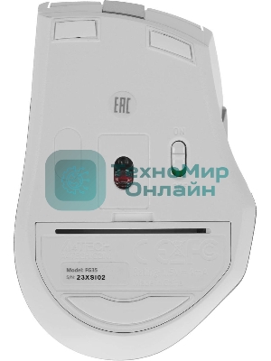 Мышь беспроводная A4Tech Fstyler FG35 серебристый/белый, 2000 dpi, радиоканал, USB, кнопки - 6