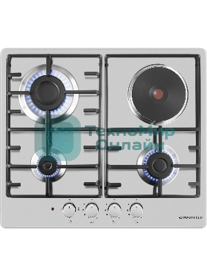 Комбинированная варочная панель (электрическая+газовая) Maunfeld EEHS.64.3CS/KG