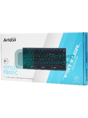 Клавиатура беспроводная A4Tech Fstyler FBX51C серый USB BT/Radio slim Multimedia