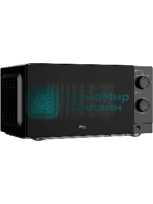 Микроволновая печь Oasis MW-70XB черный, 20 л, 700 Вт, переключатели - поворотный механизм