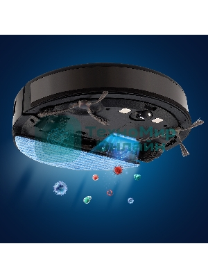 Робот-пылесос Coolfort CF-3200 черный, 2600 мAч Li-Ion, уборка сухая/влажная, пылесборник контейнер 0.3 л