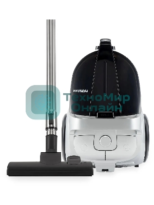 Пылесос Hyundai HYV-C2650 черный/серебристый, 380/2200 Вт, уборка сухая, пылесборник контейнер 3.5 л