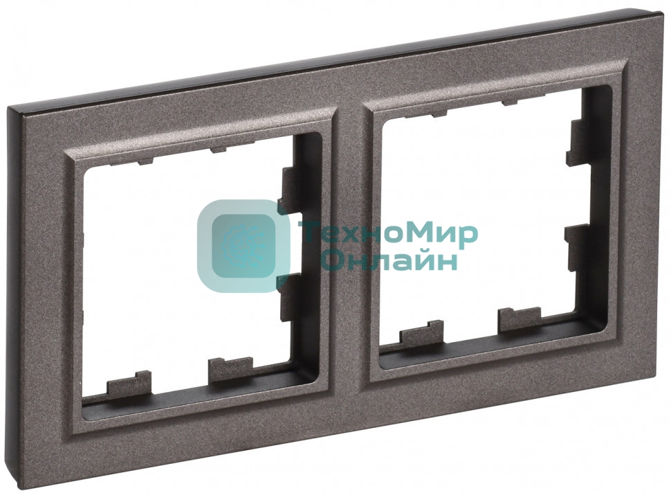 Рамка 2-местная IEK BRITE РУ-2-БрТБ-44 IP44 темная бронза