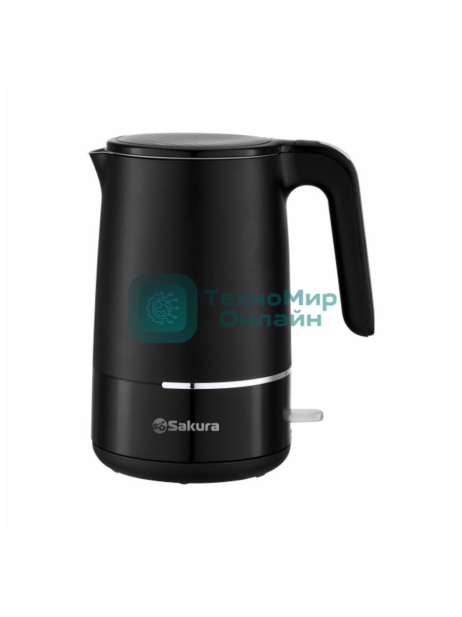 Чайник электрический Sakura SA-2176BK черный, 1.7 л, 1800 Вт