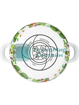 Кастрюля эмалированная AGNESS 934-561 ФРУКТОВАЯ КОРЗИНА 2.0 л