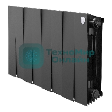 Радиатор биметаллический Royal Thermo PianoForte 300 черный - 8 секц.