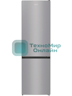 Холодильник Gorenje NRK6201ES4 серебристый двухкамерный 235/96 л морозилка снизу, No Frost