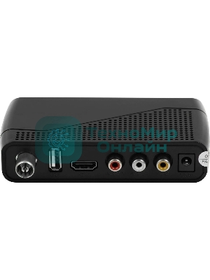 Приставка для цифрового ТВ Hyundai H-DVB500 черный, DVB-T2, DVB-T, DVB-C, HDMI, USB 2.0 х2