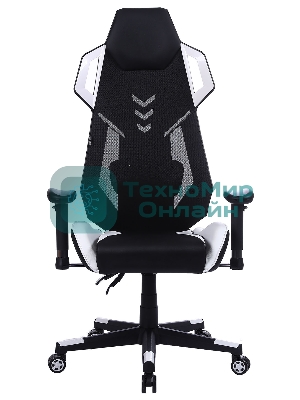 Кресло Cactus CS-CHR-090BLW черный, экокожа