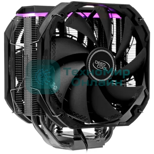Кулер для процессора DEEPCOOL AS500 PLUS черный, 140 мм, алюминий/медь, 1200 об/мин, 29.2 дБ, 4 pin, 220 Вт, 164 мм