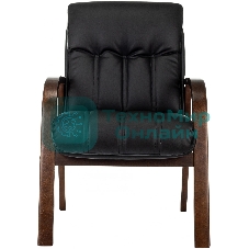 Кресло Бюрократ T-9932W-CF-Eco черный, экокожа