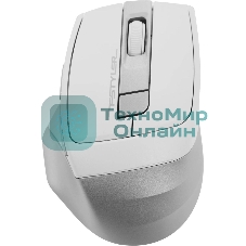 Мышь беспроводная A4Tech Fstyler FG35 серебристый/белый, 2000 dpi, радиоканал, USB, кнопки - 6