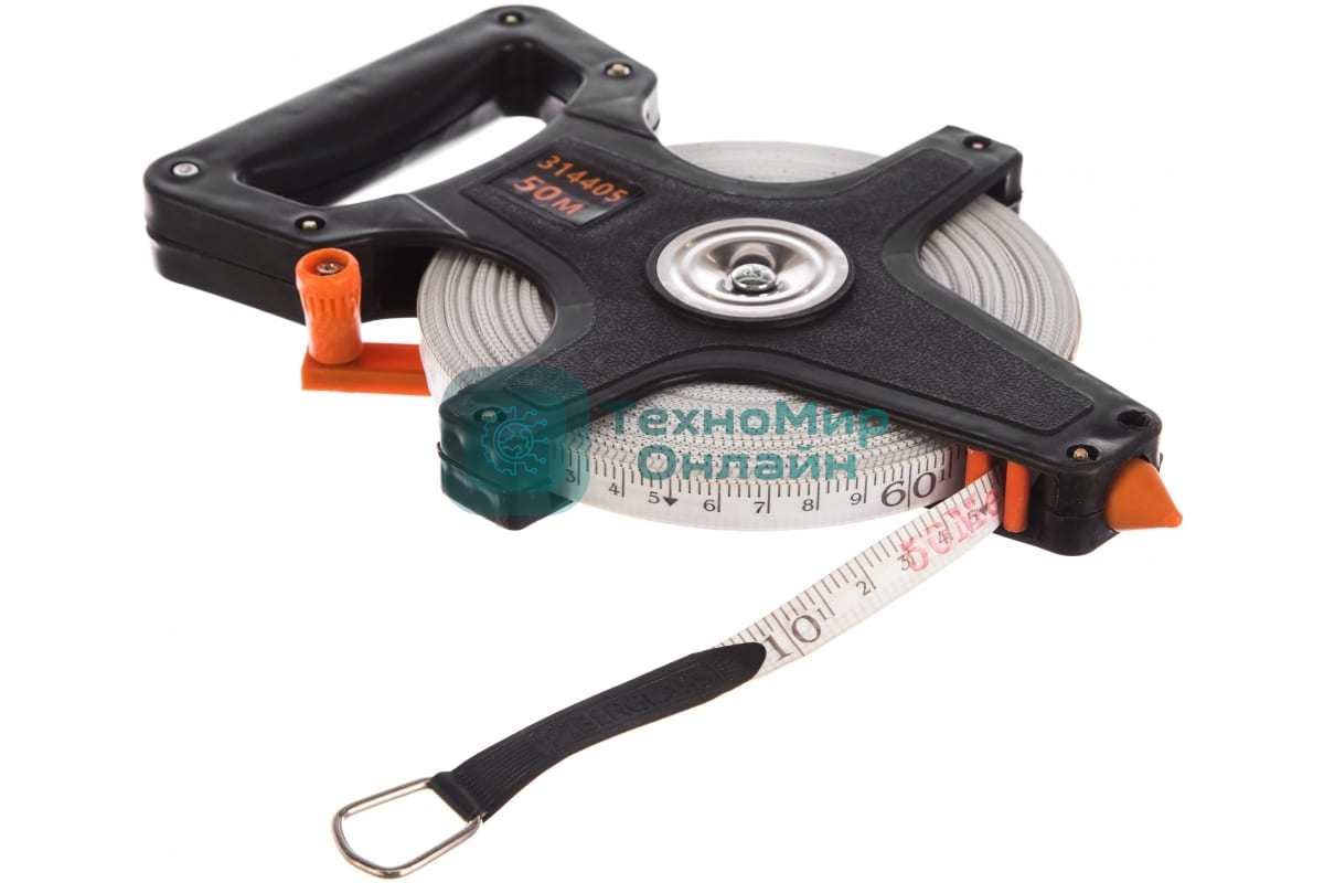 Рулетка геодезическая Sparta, 50 м х 12,5 мм, лента ПВХ, открытый корпус