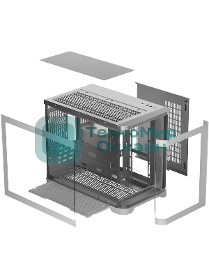 Компьютерный корпус 1STPLAYER UVIEW UV6 белый, mATX