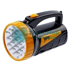 Фонарь светодиодный Трофи TSP19 прожекторный, аккумуляторный, кемпинговый походный ударопрочный водонепроницаемый, встроенный светильник, 2 режима, 19 LED