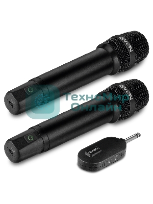 Набор беспроводных микрофонов SVEN MK-742, черный (2.4GHz, 180mAh)