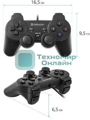 Геймпад Defender Omega USB, Проводной геймпад, 12 кнопок, 2 стика