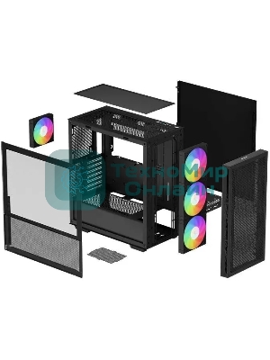 Компьютерный корпус DeepCool CH560 черный (R-CH560-BKAPE4-G-1) (ATX, без БП, 2хUSB, с окном)