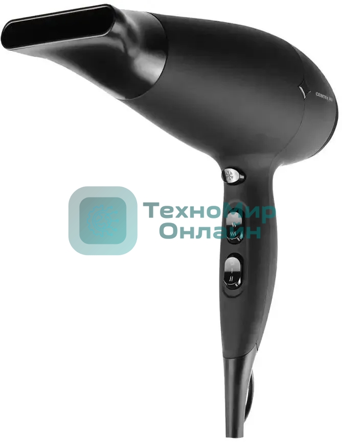 Фен Centek CT-2216 черный, 2000 Вт, ионизация