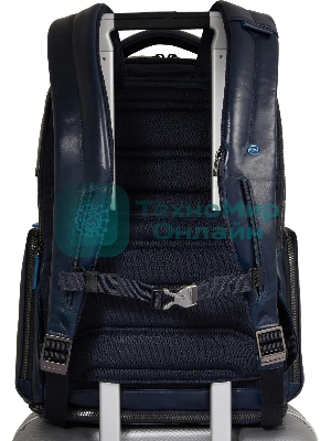 Рюкзак для ноутбука Piquadro Blue Square CA6592B2BM/BLU2, кожа, темно-синий