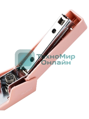 Степлер Deli ENS084 Nusign 24/6 26/6 (20 листов) розовый 100 скоб, коробка